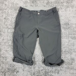 REI Co-Op Sahara Roll Up Pants Womens 8 Petite Gray Outdoor Hiking Stretch Fair